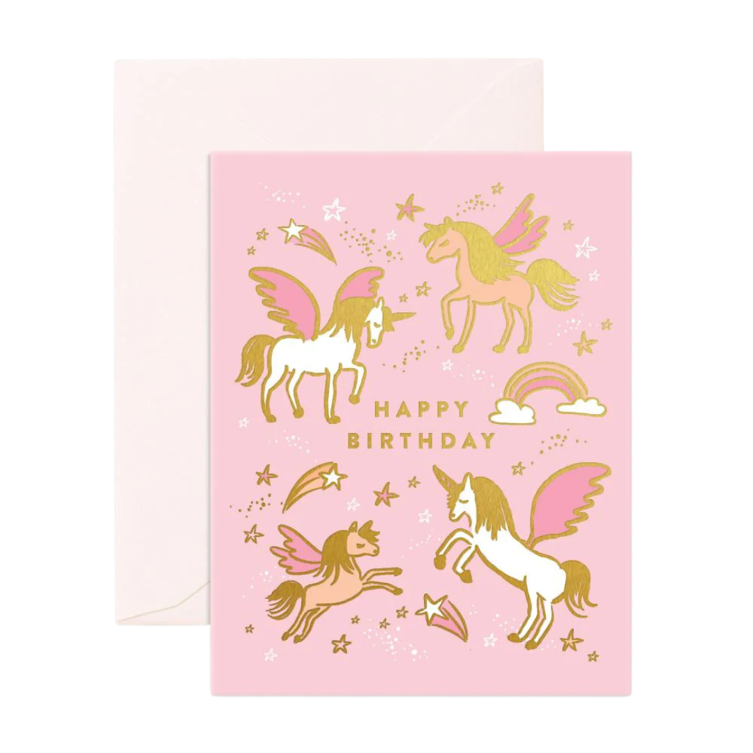 FOX & FALLOW MAGICAL BIRTHDAY UNICORN GREETING CARD