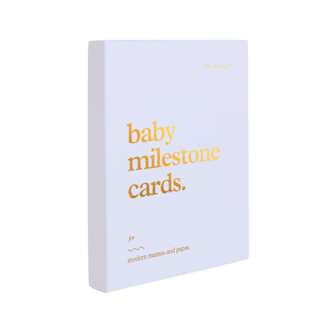 FOX & FALLOW BABY MILESTONE CARDS - POWDER BLUE