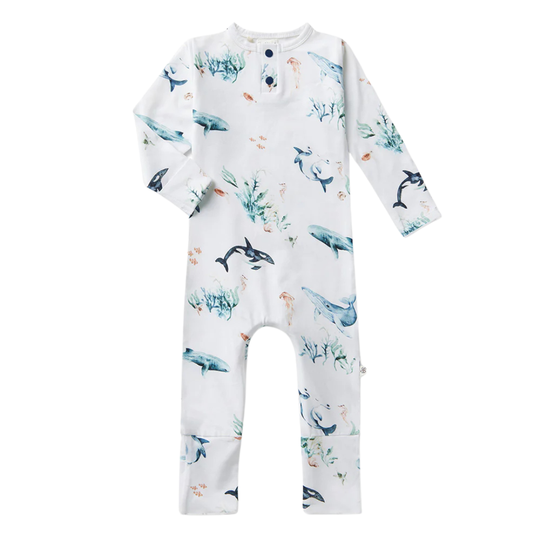 SNUGGLE HUNNY KIDS OCEAN GROWSUIT