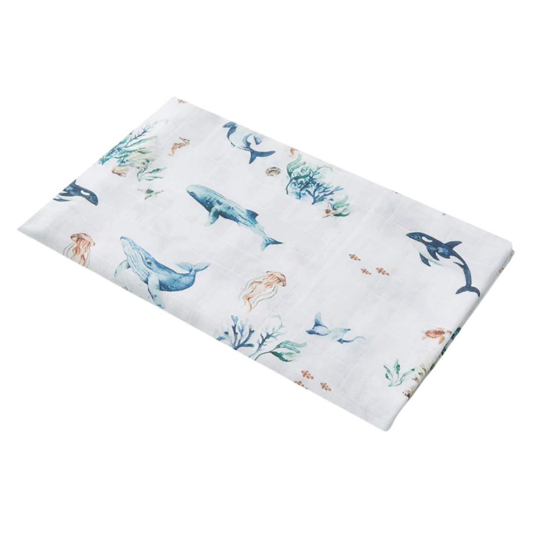 SNUGGLE HUNNY KIDS OCEAN MUSLIN WRAP