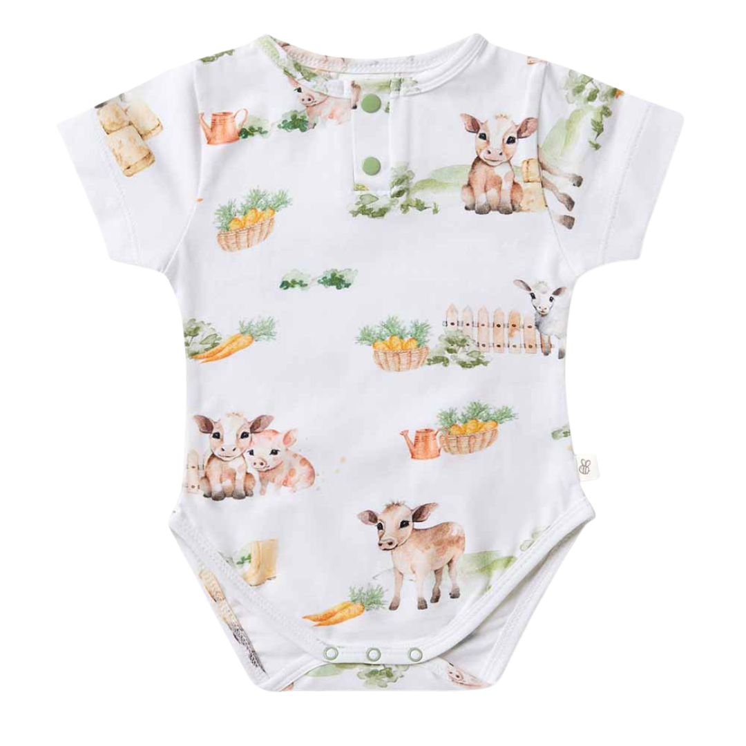 SNUGGLE HUNNY FARM SHORT SLEEVE BODYSUIT