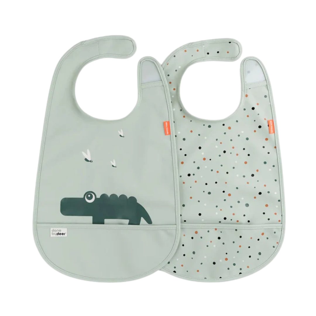 DONE BY DEER BIB WITH VELCRO 2 PACK DEER FRIENDS