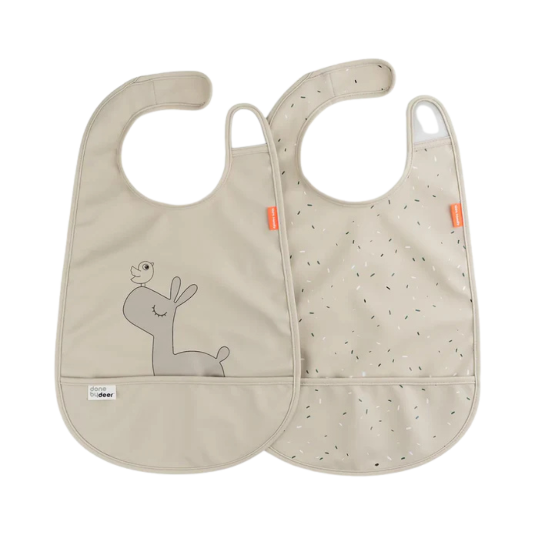 DONE BY DEER BIB WITH VELCRO 2 PACK DEER FRIENDS