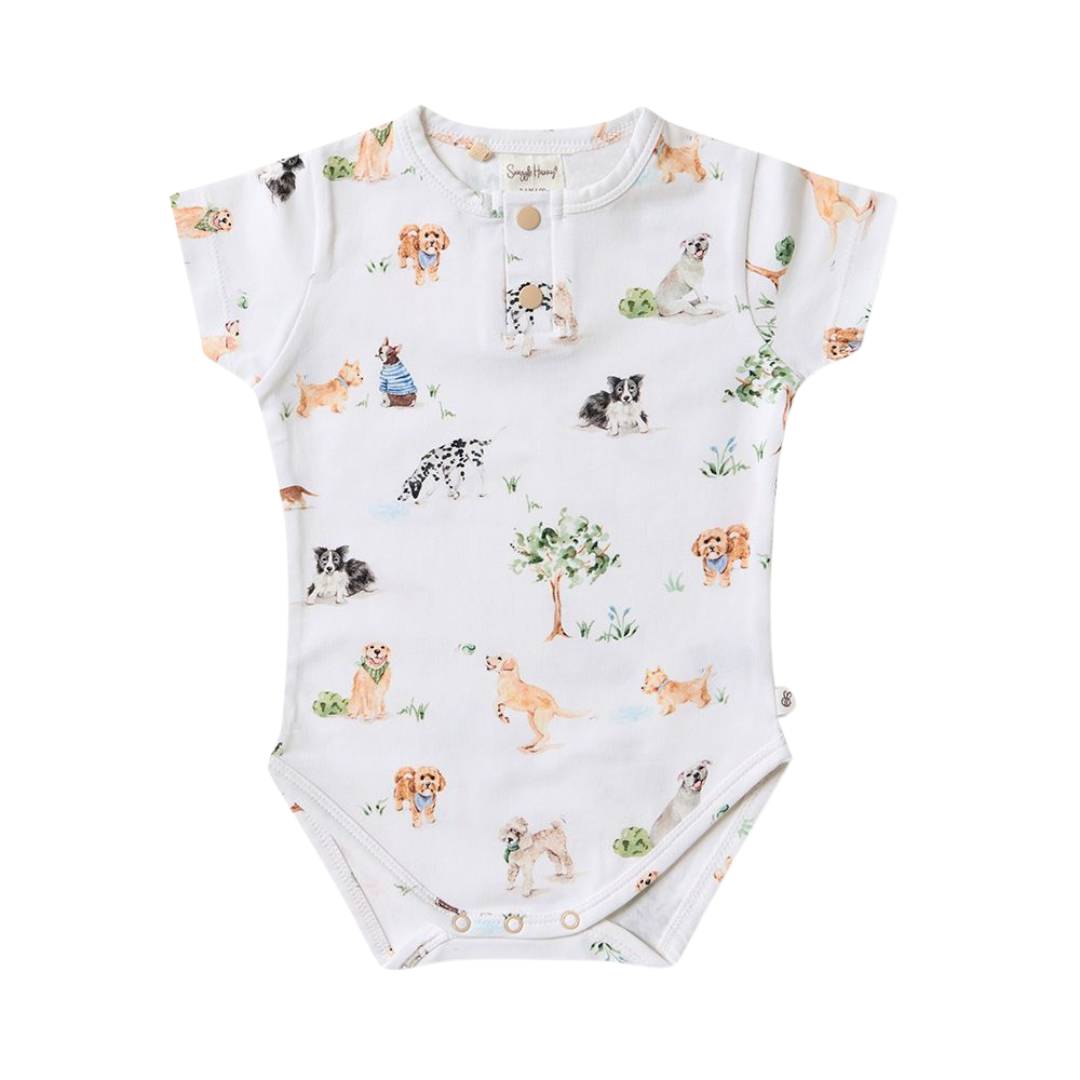 SNUGGLE HUNNY DOG PARK SHORT SLEEVE BODYSUIT