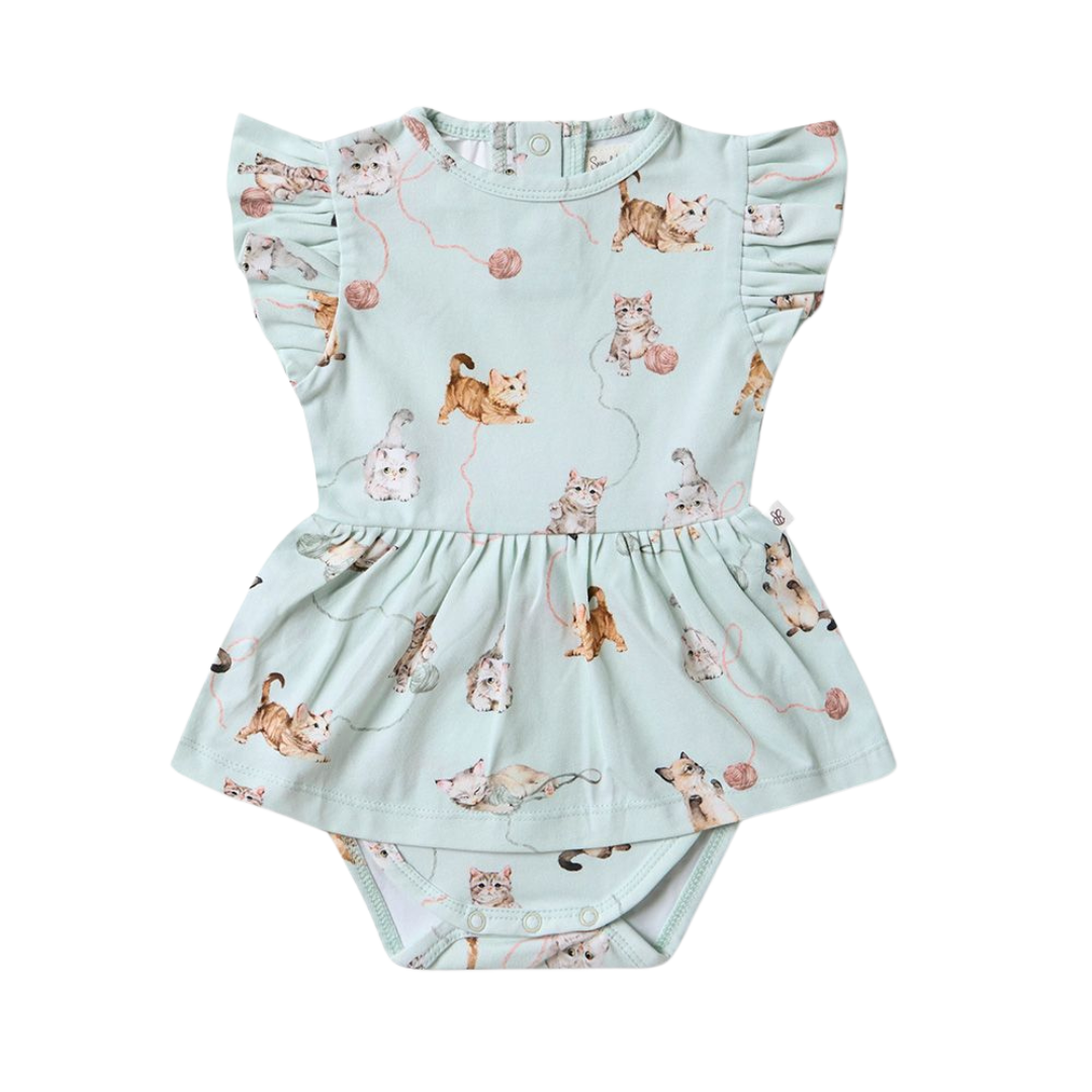 SNUGGLE HUNNY KITTENS SHORT SLEEVE DRESS