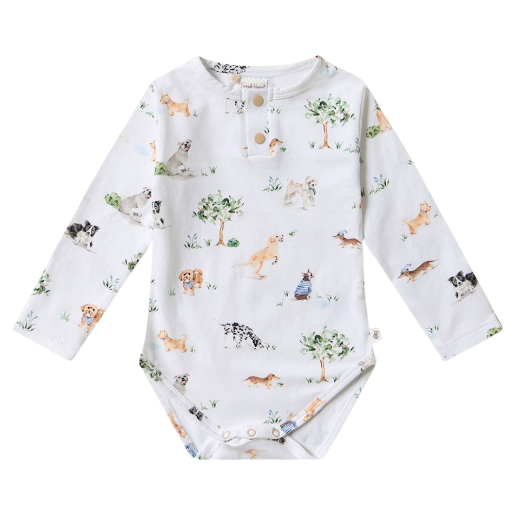 SNUGGLE HUNNY DOG PARK LONG SLEEVE BODYSUIT