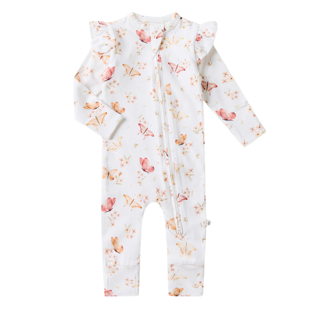 SNUGGLE HUNNY KIDS SNUGGLESUIT CONVERTIBLE ROMPER BUTTERFLY