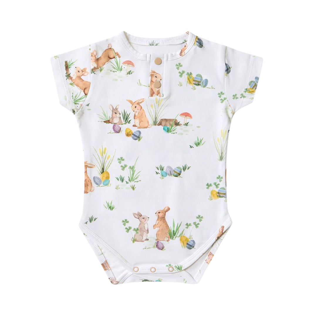 SNUGGLE HUNNY KIDS EASTER BUNNIES SHORT SLEEVE BODYSUIT