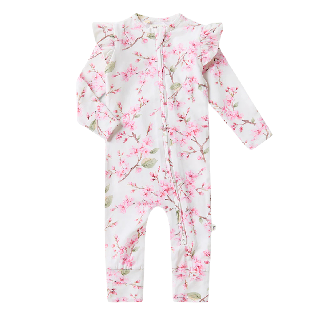 SNUGGLE HUNNY SNUGGLESUIT CONVERTIBLE ROMPER CHERRY BLOSSOM