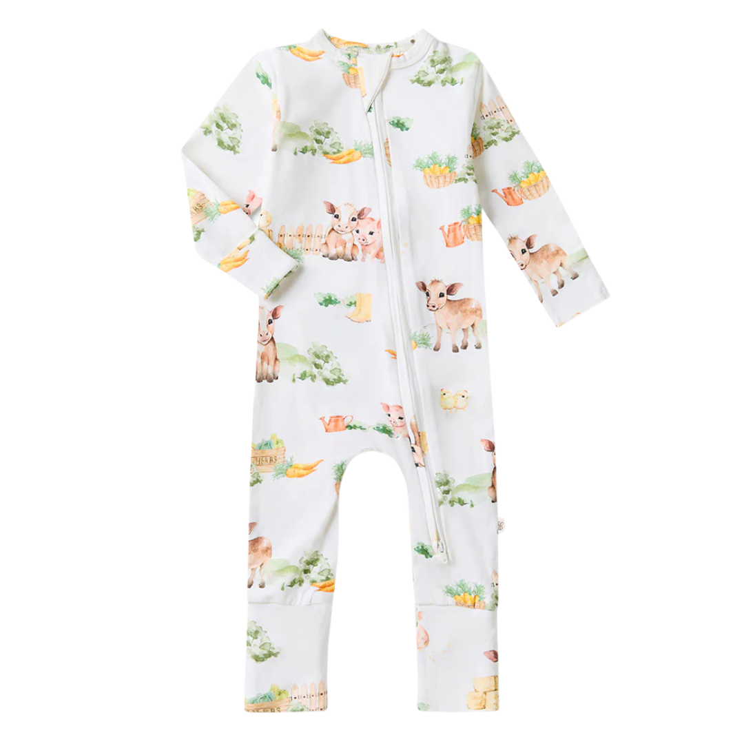 SNUGGLE HUNNY SNUGGLESUIT CONVERTIBLE ROMPER FARM