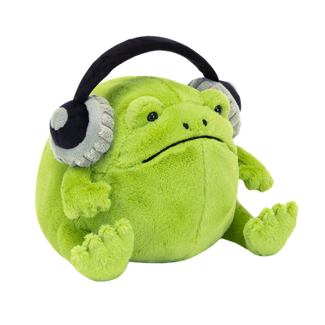 JELLYCAT RICKY RAIN FROG HEADPHONES