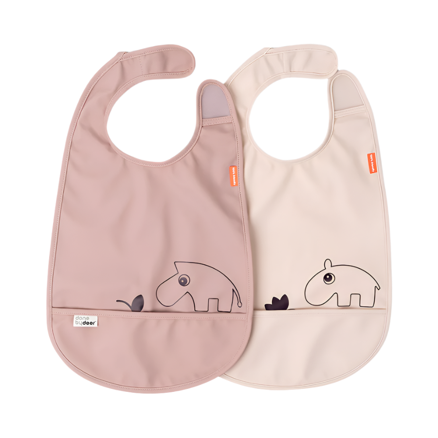 DONE BY DEER BIB WITH VELCRO 2 PACK DEER FRIENDS