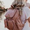 OIOI SIGNATURE NAPPY BACKPACK - DUSTY ROSE FAUX LEATHER