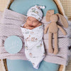 SNUGGLE HUNNY DUCK POND SNUGGLE SWADDLE & BEANIE SET