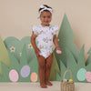 SNUGGLE HUNNY KIDS EASTER BUNNIES SHORT SLEEVE BODYSUIT WITH FRILL