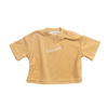 CINNAMON BABY TERRY TOWELING TEE - MUSTARD