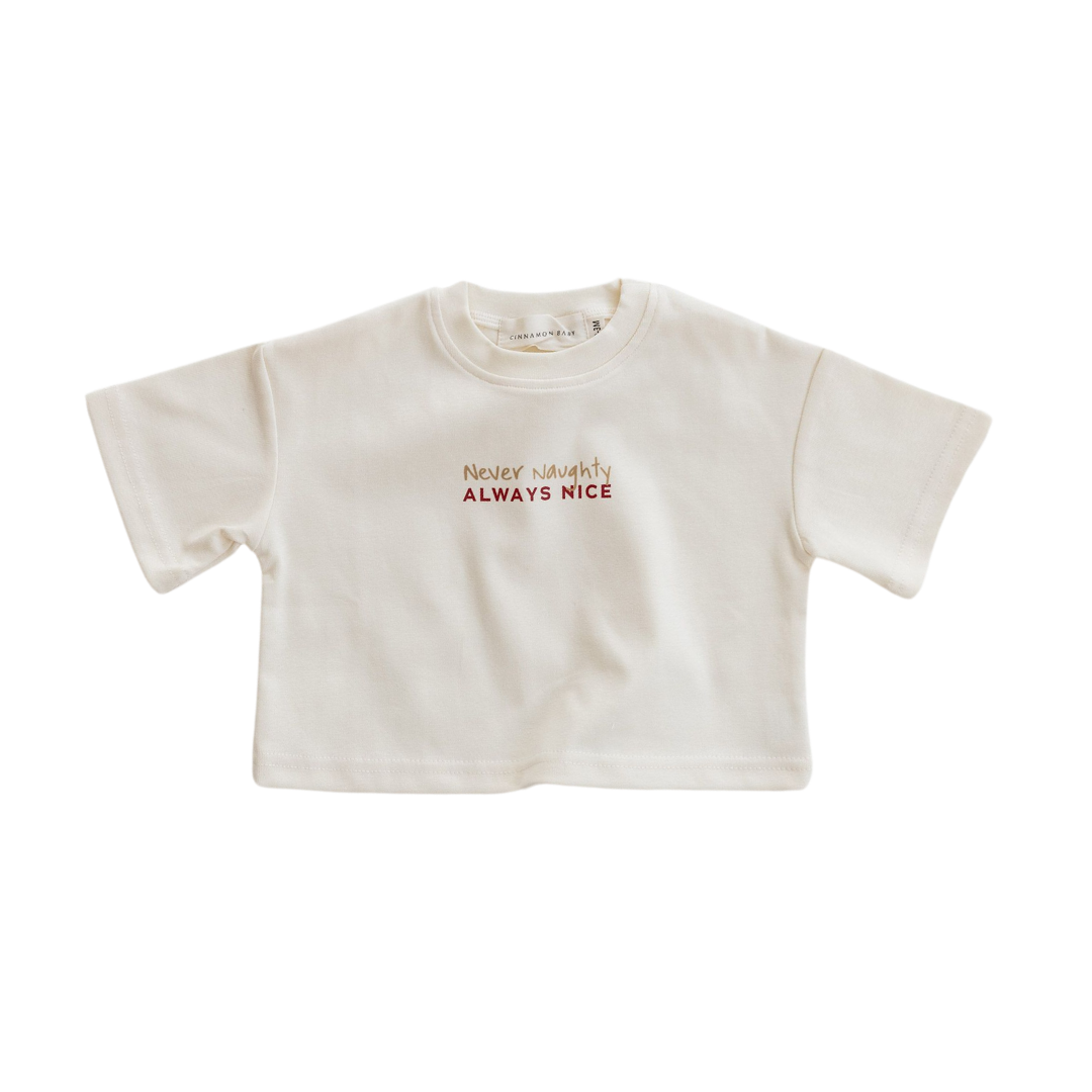 CINNAMON BABY NEVER NAUGHTY TEE