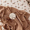 SNUGGLE HUNNY KIDS DIAMOND KNIT BABY BLANKET - HAZELNUT