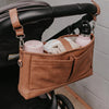 OIOI PRAM CADDY - TAN FAUX LEATHER