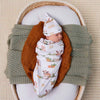 SNUGGLE HUNNY FARM SNUGGLE SWADDLE & BEANIE SET