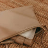 OIOI NAPPY CHANGING POUCH - OAT FAUX LEATHER