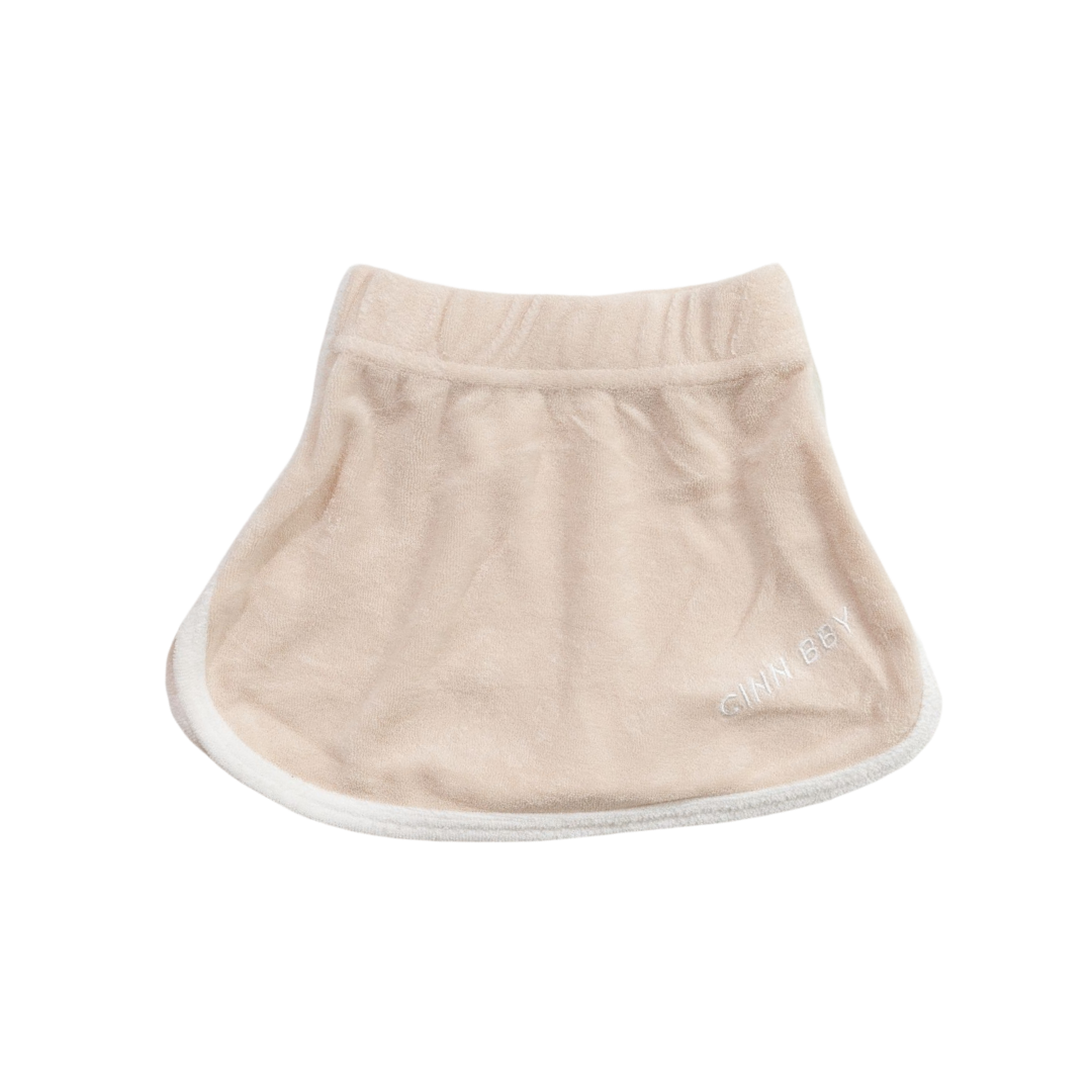 CINNAMON BABY TERRY SKIRT - CREAM