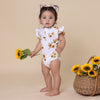 SNUGGLE HUNNY KIDS SUNFLOWER SHORT SLEEVE BODYSUIT WITH FRILL