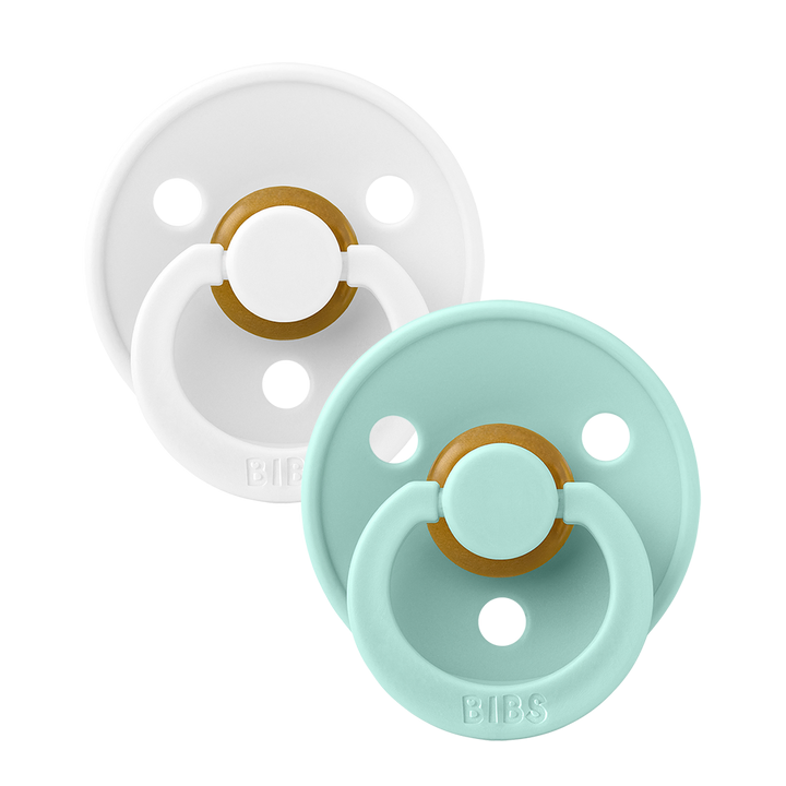 BIBS COLOUR 2 PACK - WHITE/MINT