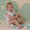 SNUGGLE HUNNY KIDS EASTER BUNNIES SHORT SLEEVE BODYSUIT WITH FRILL